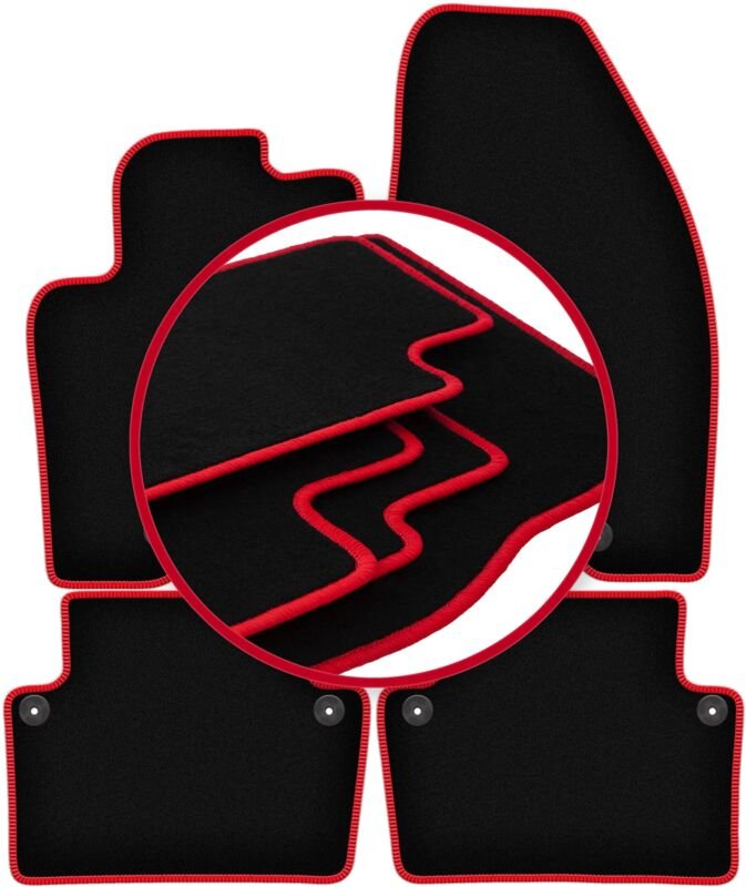 CARLUX-RED Autofußmatten für: Volvo S80 I Limousine (1998-2006)