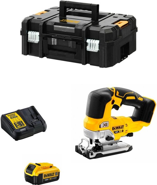 Dewalt - Pendelhub-Stichsäge DCS334M1T (1 x 4,0 Ah + DCB115 + tstak ii)