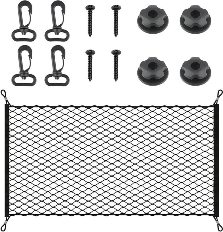 Gepäcknetz Auto Graplan Kofferraumnetz Gepäcknetz Elastisch Sich auf 140x100cm Kofferraum Netz Gepäcknetz Wohnmobil Koff...