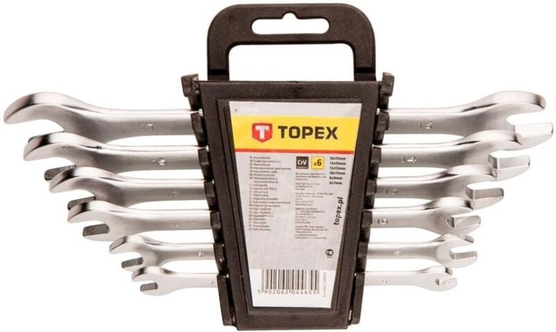 Thumbnail - Topex - Doppelmaulschlüssel 6-17 mm - 6er-Set - für Haushalt und Werkstatt
