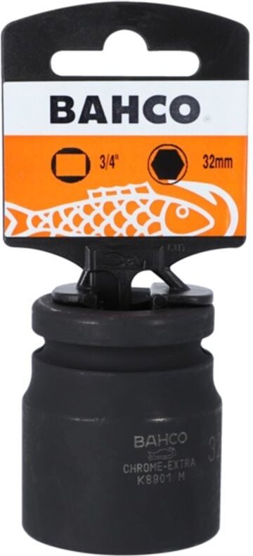 Bahco 3/4 Kraft-Steckschlüssel-Einsatz, Sechskant, 27 mm, phosphatiert - Einzelhandelsverpackung