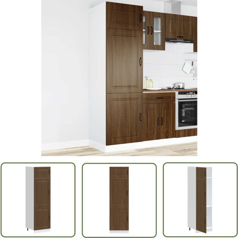 The Living Store - vidaXL Küchenschrank Kalmar Braun Eichen-Optik Holzwerkstoff