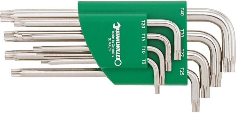 Stahlwille 10766/8 SATZ WINKELSCHRAUBENDREHER TORX 8TLG. Satz Winkelschraubendreher Torx