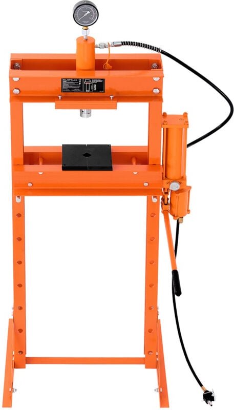 Hydraulische Werkstattpresse von, 20 t pneumatische H-Rahmenpresse mit Pressplatte. Stabile, verstellbare Presse mit Dre...