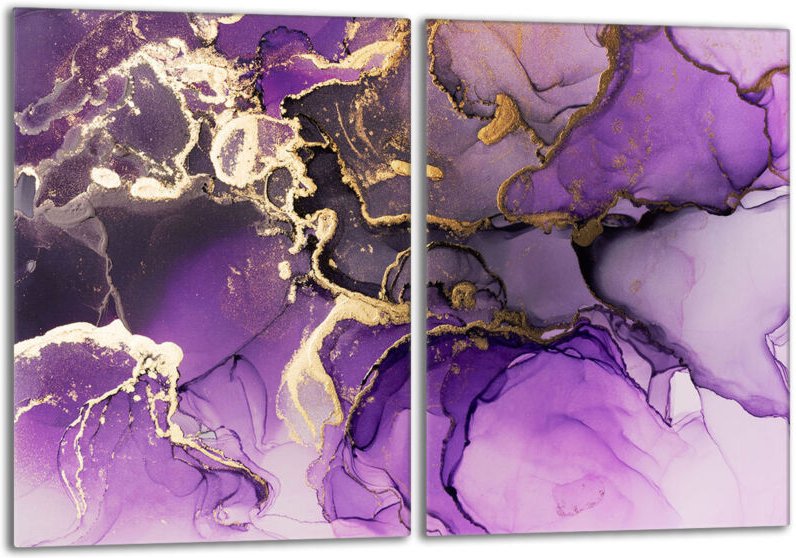 Glasschutzplatte für Herd 2x40x52 Lila