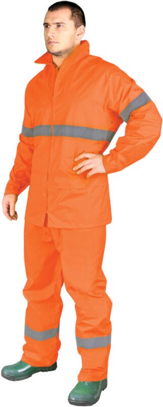 2 tlg Regenanzug orange XXL