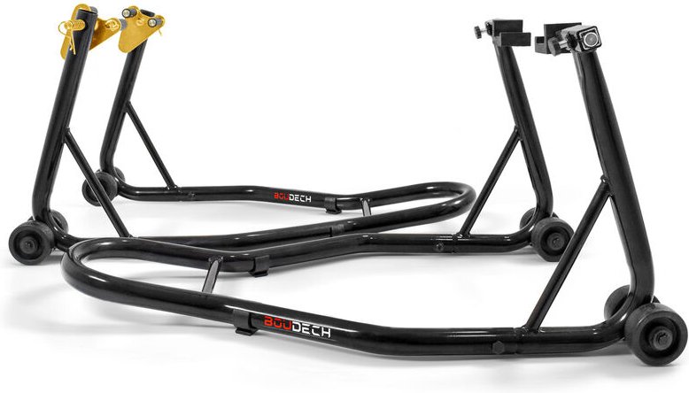 Paar verstellbare Motorrad-Heckst�nderplatten vorne/hinten