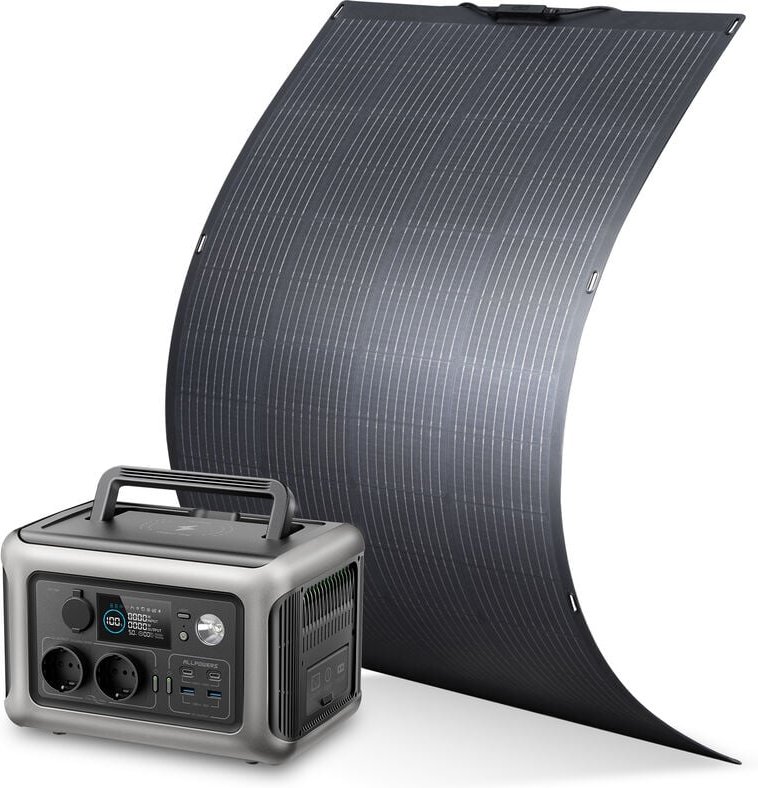 Portable Power Station Solar Generator With 200W Monocrystalline Solar Panel for Garden Party Travel Camping Motorhome E...