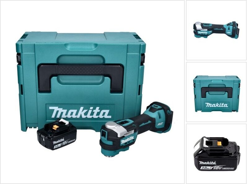 Dtm 52 F1J Akku Multifunktionswerkzeug 18 v Starlock Max Brushless + 1x Akku 3,0 Ah + Makpac - ohne Ladegerät - Makita