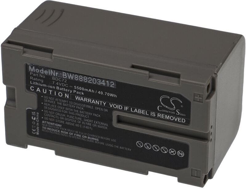 Vhbw - Akku Ersatz für Sokkia BDC72 für Messgerät (5500mAh, 7,4V, Li-Ion)