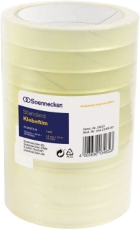 Soennecken - Klebefilm 5845 15mmx66m transparent 10 St./Pack.