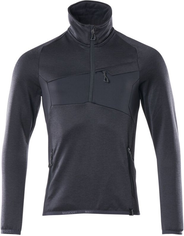 Mascot ACCELERATE Fleecepullover mit kurzem Reißverschluss, moderne Passform 18003 Gr. 5XL schwarzblau