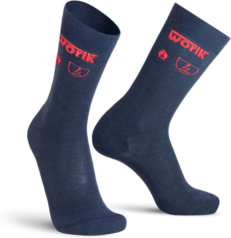 Worik Anti-Flame Pro mittlere Arbeitssocken - 35/38 - Blau