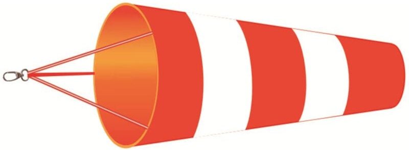 Windsack mit reflektierendem Gürtel, Windsack, 60 cm Outdoor-Windsack, hängender Windsack, Windrichtungsanzeige