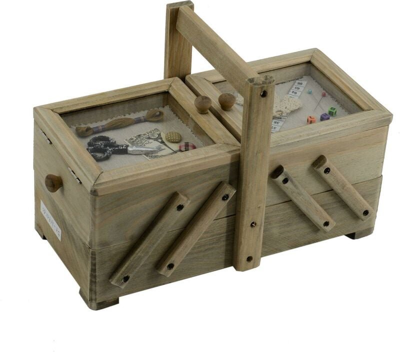 Werkbank aus Palisander 2 Schubladen cm33x16h22