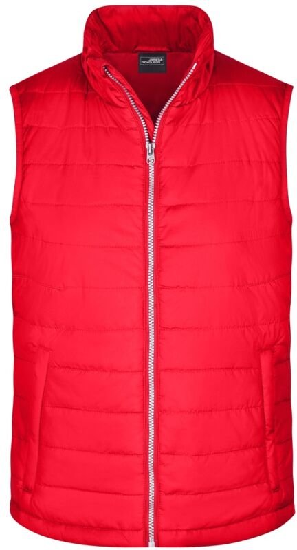 James&nicholson - leichte, wattierte Steppweste jn 1136 Gr. m rot