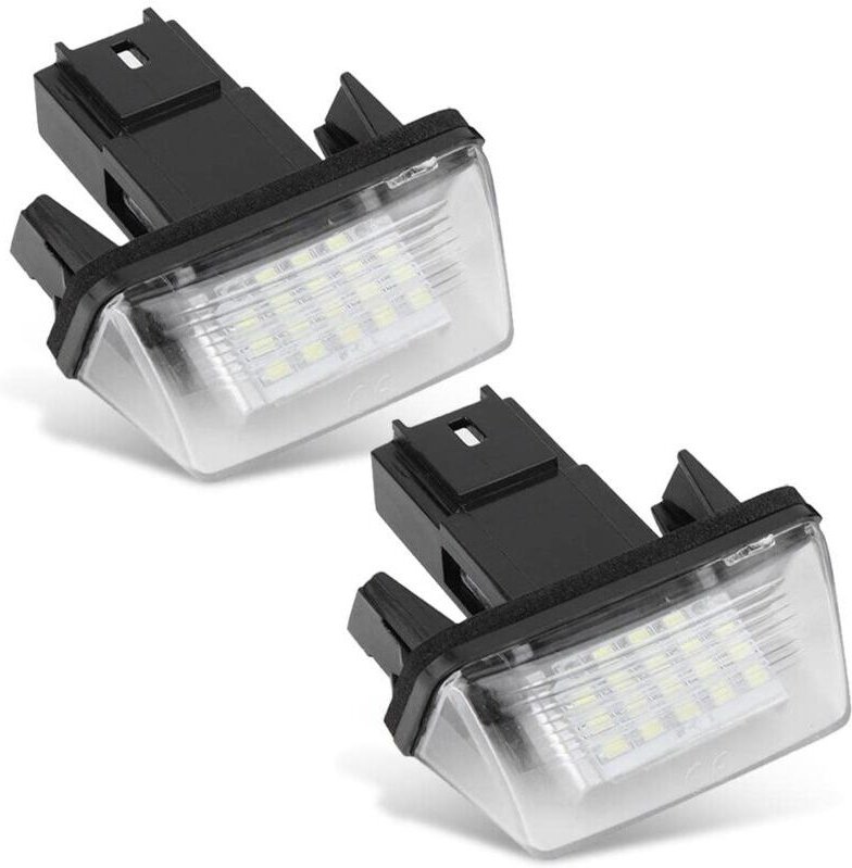 Jusch - 2 Stück 18 LED-Kennzeichenbeleuchtung links und rechts für C3 2002–2009/BERLINGO/306 307 406 5008