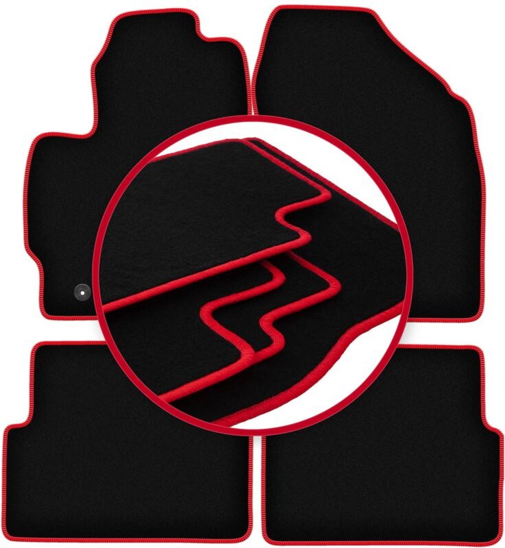 CARLUX-RED Autofußmatten für: Toyota Corolla E14/E15 Limousine (2007-2012)