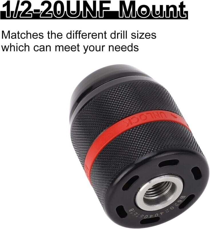 1/2-20UNF Schnellspannbohrfutter Selbstspannendes Bohrfutter Mehrere 2-13mm Bohrfutter