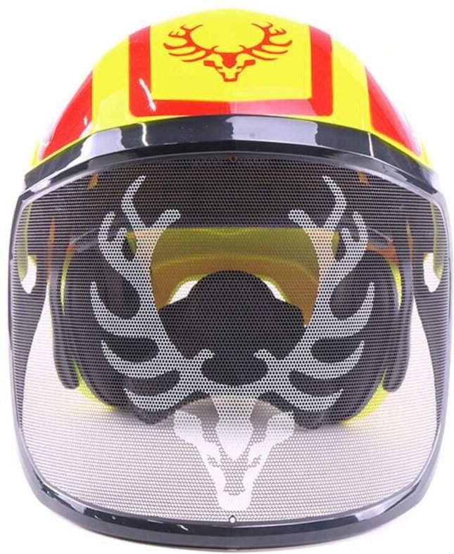 KOX - protos® Forsthelm / Schutzhelm Edition mit Gehörschutz und Visier Integral Forest Neon Gelb/Rot OneSize