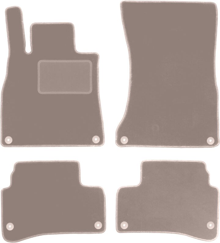 Beige Veloursmatten für: Mercedes S W222 Limousine (2013-2020)