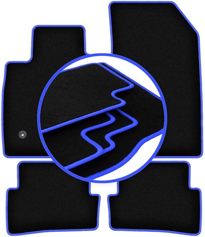 CARLUX-BLUE Autofußmatten für: Renault Clio IV Grandtour, Kombi, Fließheck (2013-)