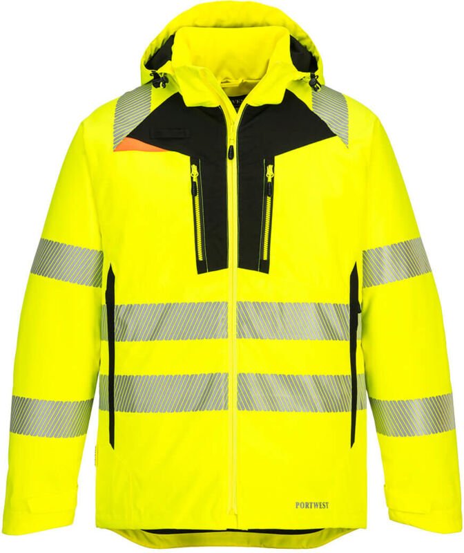 Portwest Wasserabweisende Warnschutz Winterjacke Gelb XXL