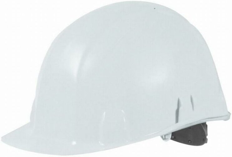 Weißer Bauhelm aus Polyethylen mit verstellbaren Belüftungsöffnungen SINGER - CASBRENNUSBLANC