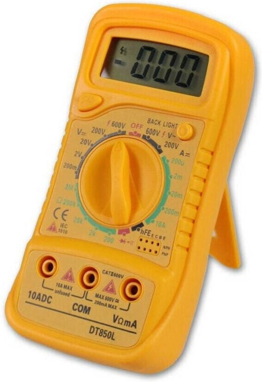 Trade Shop Traesio - Trade Shop - digital multimetro tester mit puntalien und DT850L tension masureer cavis -