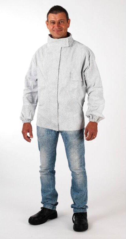 Set aus 10 - LÖTGERÄT, weiße Jacke, Rindsleder, XL - 52/54