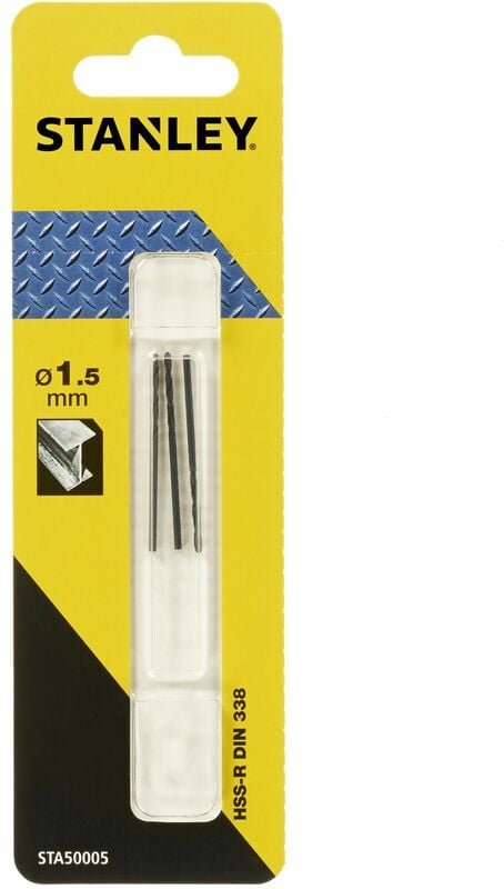 Thumbnail - 3 HSS-R Bohrer aus laminiertem Metall ø 1,5 mm STY-STA50005-QZ