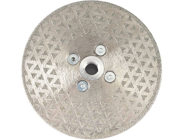 Aougo - Diamant-Trenn- und Schleifscheibe, 125 mm x M14, galvanisiertes Sägeblatt für Stein, Marmor, Fliesen, Granit