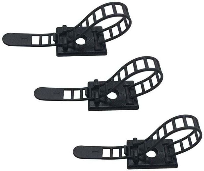 25er-Pack selbstklebende Kabelclips – verstellbare, wiederverwendbare Kabelmanagement-Binder – robuste Kabelclips für di...