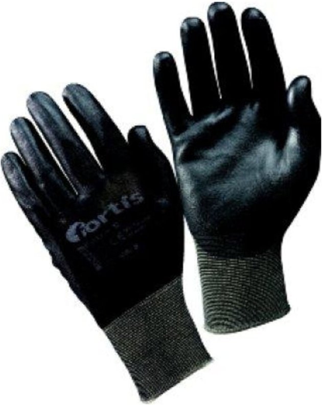 Handschuh Fitter s, PU/Polyamid,schwarz, Gr.8 Fortis
