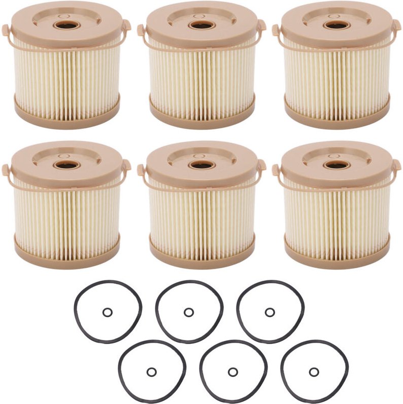 Jeffergarden 6-teiliger Kraftstofffilter-Wasserabscheider-Ölsatz als Ersatz für racor 2010PM-OR 500FG