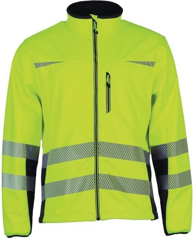 Warnschutz-Softshelljacke Prevent® Trendline gelb / schwarz Größe l - PTW-SN/L/78 - Asatex
