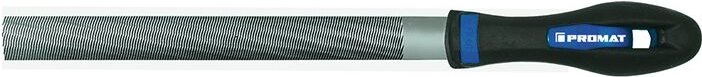 Promat - Werkstattfeile din 7261 Länge 150 mm Querschnitt 16 x 5 mm Hieb 2 Halbrund 2K-Ergo