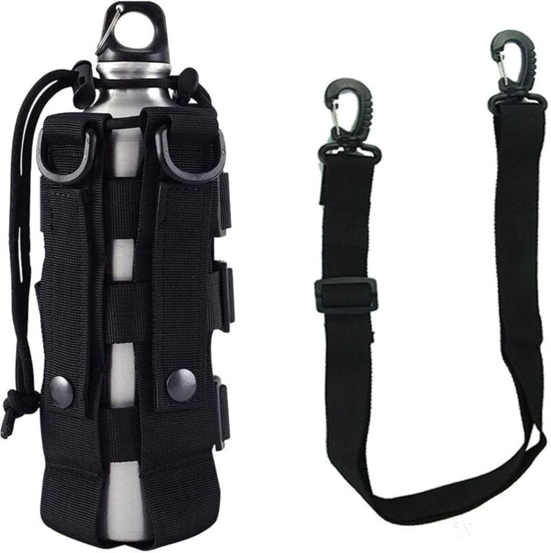 Taktische Wasserflaschentasche, verstellbarer Flaschenhalter, Militär-Nylon-Wasserflaschentasche 0,5 l – 2,5 l, militäri...