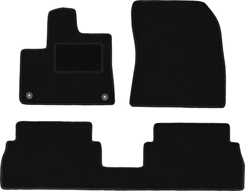 Schwarze Veloursmatten für: Toyota ProAce City Kombivan (2018-)