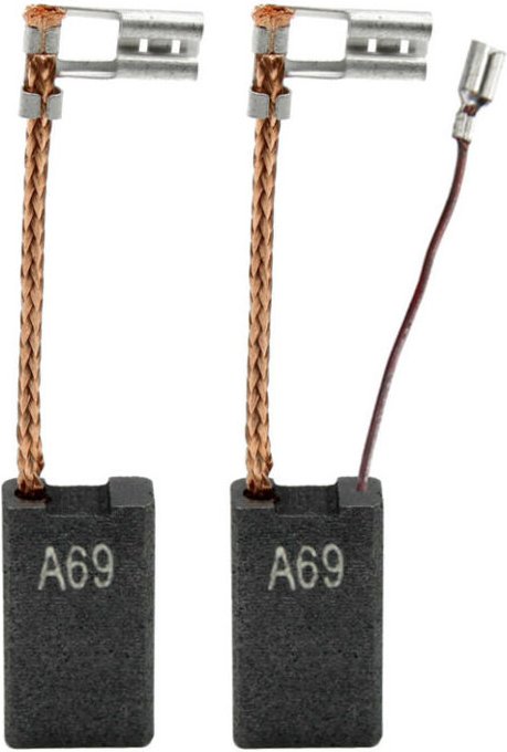 Trade-shop - 2x Kohlebürsten 6,3x12,5mm für viele Elektro-Werkzeuge (z.B. Bosch, Würth, Berner, bti) / Hochwertige Motor...