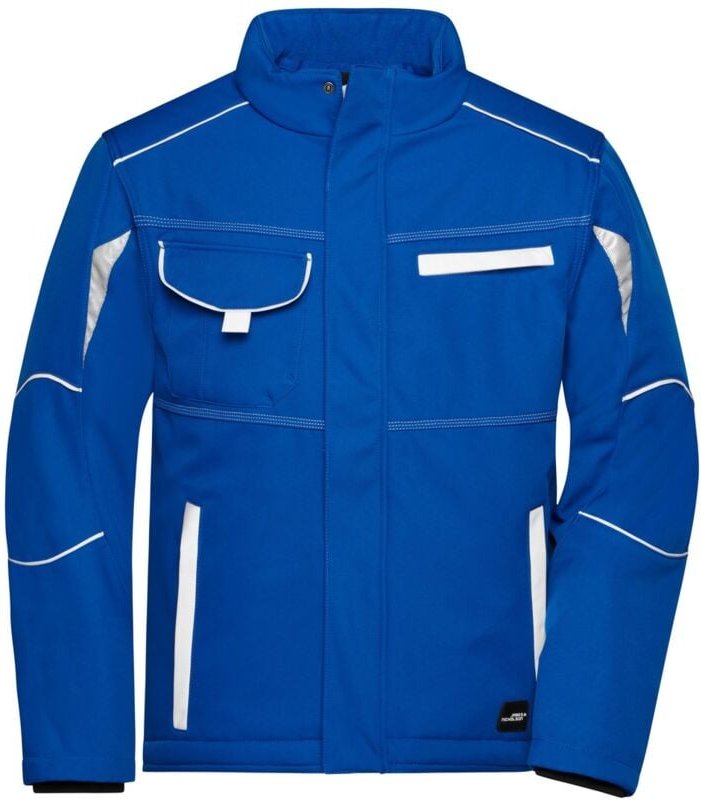 James&nicholson - Softshelljacke mit warmem Innenfutter JN853 Gr. 2XL royal/white
