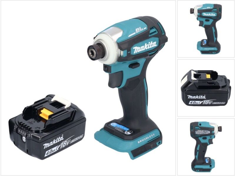 Dtd 172 M1 Akku Schlagschrauber 18 v 180 Nm 1/4' Brushless + 1x Akku 4,0 Ah - ohne Ladegerät - Makita