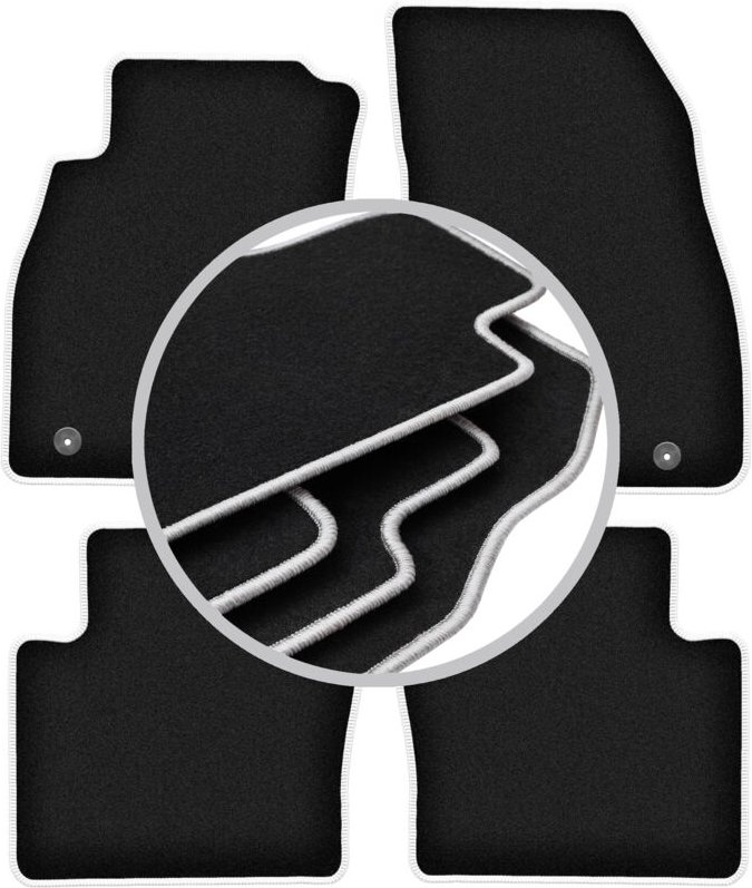 CARLUX-SILVER Autofußmatten für: Saab 9-5 II NG Limousine, Kombi, Liftback, Fließheck (2010-2012)