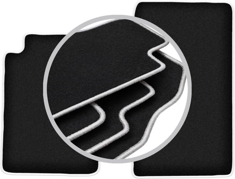 CARLUX-SILVER Autofußmatten für: Mercedes SLK R170 Cabrio (1996-2004)