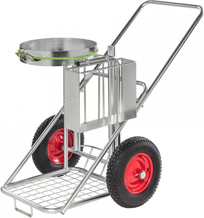 Kongamek Reinigungswagen verzinkt 1200x820x1000 mit pannensicherer Bereifung Ø400mm