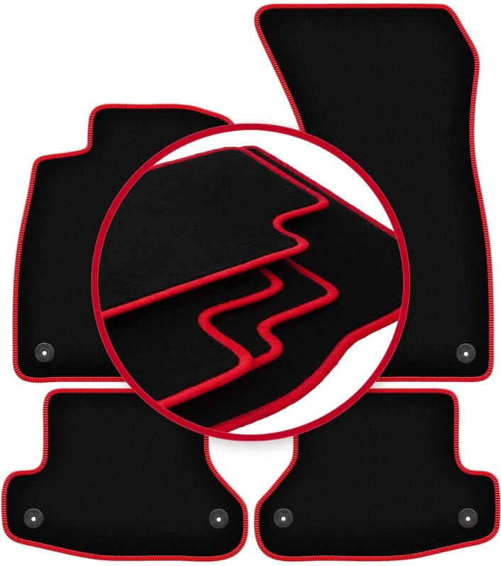CARLUX-RED Autofußmatten für: Audi A5 F53 Coupé (2016-)