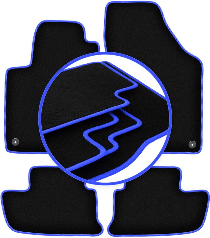 CARLUX-BLUE Automatten für: Peugeot RCZ Coupé (2010-2015)