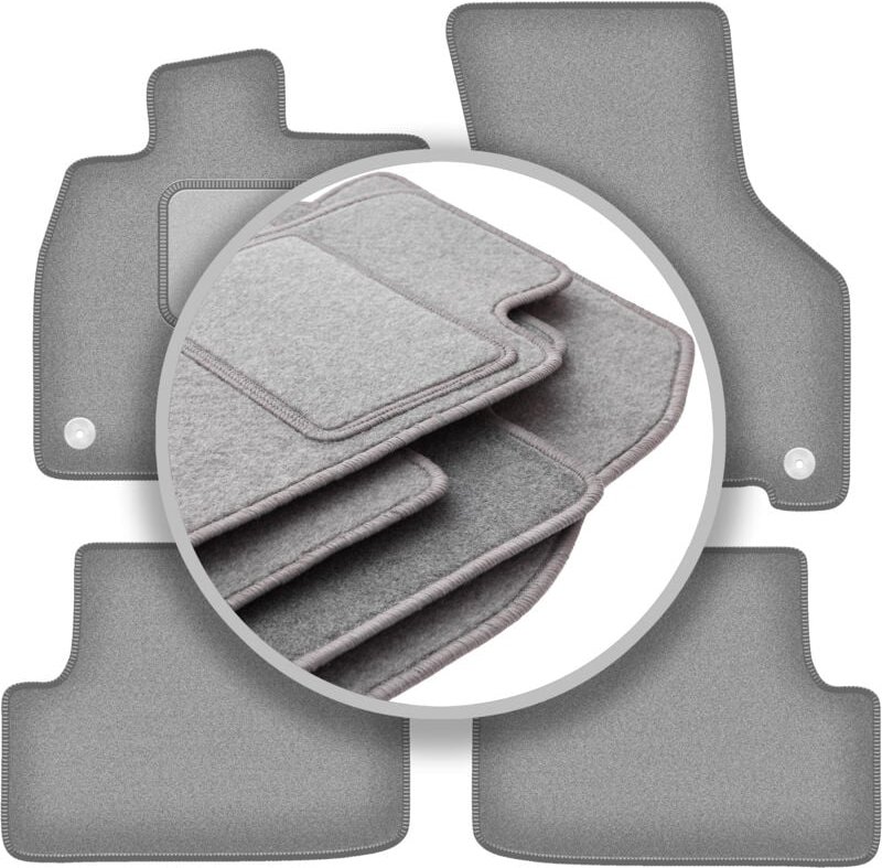 Graue Fußmatten für: Volkswagen Golf VIII eTSI Alltrack, Schrägheck, Kombi, Variante (2020-)