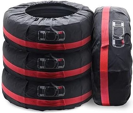Thumbnail - 4er-Pack 16-20 Zoll Reifenabdeckungen, wasserdichte Reserveradabdeckung, Auto-Radschutzabdeckungen (Durchmesser 80 cm)