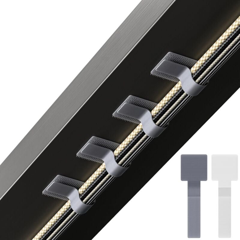 Tigrezy - Klett-Kabelbinder, selbstklebende Klett-Kabelbänder, selbstklebende Kabel-Organizer, Kabelclip, Haushalts- und...